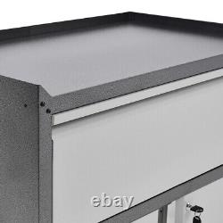 1 Drawer 2 Door Rolling Tool Chest Tool Box Tool Storage Cabinet with Lock & Key