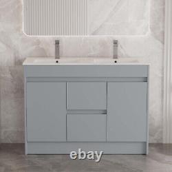 1200mm Bathroom Double Vanity Unit Basin Sink 2 Drawers & 2 Doors Large Storage