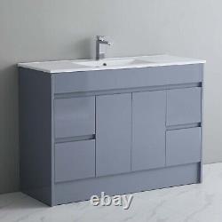 1200mm Bathroom Vanity Unit Basin Sink Large Cabinet & 4 Drawers 100% Waterproof