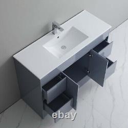 1200mm Bathroom Vanity Unit Basin Sink Large Cabinet & 4 Drawers 100% Waterproof