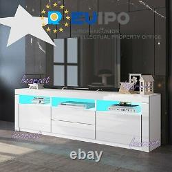 160cm LED Media TV Unit Cabinet High Gloss Doors Drawers Large Storage TV Stand