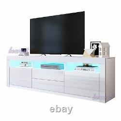 160cm LED Media TV Unit Cabinet High Gloss Doors Drawers Large Storage TV Stand