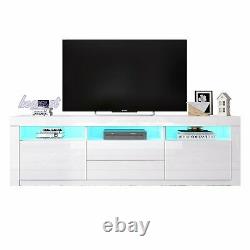 160cm LED Media TV Unit Cabinet High Gloss Doors Drawers Large Storage TV Stand