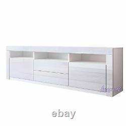 160cm LED Media TV Unit Cabinet High Gloss Doors Drawers Large Storage TV Stand