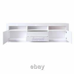 160cm LED Media TV Unit Cabinet High Gloss Doors Drawers Large Storage TV Stand