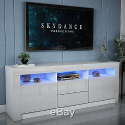 Gloss Door Floating A17 Modern 160cm TV Unit Cabinet Stand Sideboard LED 