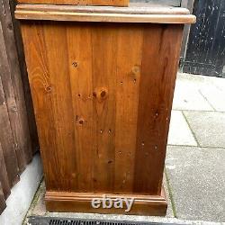 #1669 Large Solid Wood Three-Door Half-Glazed Welsh Dresser