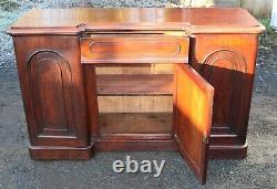 1900's Large Mahogany 3 Door Sideboard with Slides