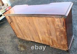 1900's Large Mahogany 3 Door Sideboard with Slides