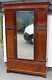 1925- Mahogany Mirrored 1 Door Wardrobe with large Drawer. All Hanging