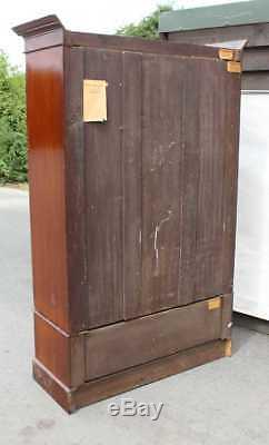 1925- Mahogany Mirrored 1 Door Wardrobe with large Drawer. All Hanging