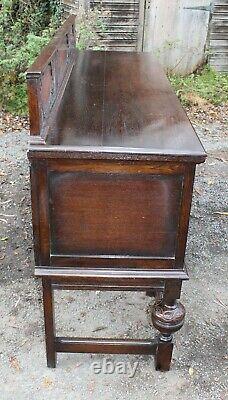 1940s Quality Large Carved Oak Sideboard