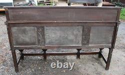 1940s Quality Large Carved Oak Sideboard