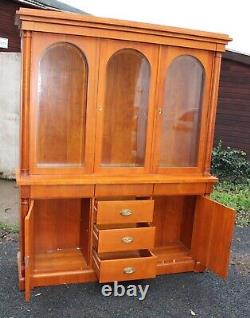 1960s Large Walnut Bookcase with Glass Shelves