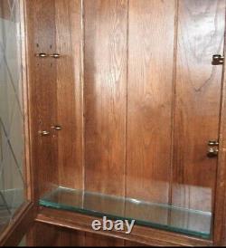 #1961 Large Oak Glazed Dresser