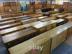 1of2 OAK FURNITURE LAND LARGE SOLID OAK 2DOOR 1DRAWER WARDROBE H186xW100xD60cm