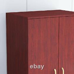 2 Door Double Wardrobe Large Storage Cupboard Furniture Wooden 3 Drawers Bedroom