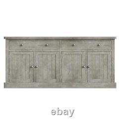 2 Drawer 4 Door Sideboard Large Limewashed Solid Reclaimed Pine Furniture