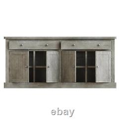 2 Drawer 4 Door Sideboard Large Limewashed Solid Reclaimed Pine Furniture