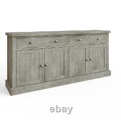 2 Drawer 4 Door Sideboard Large Limewashed Solid Reclaimed Pine Furniture