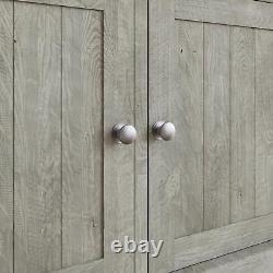 2 Drawer 4 Door Sideboard Large Limewashed Solid Reclaimed Pine Furniture