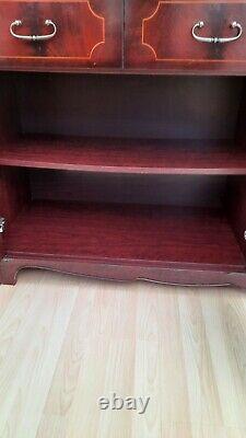 2 Piece Large Mahogany display Cabinet with Lighting and 3 drawers