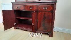 2 Piece Large Mahogany display Cabinet with Lighting and 3 drawers