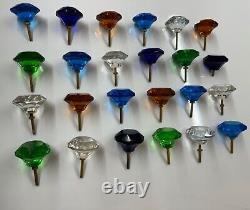 24 x Vintage Dutch Gem Stone Styled Large Drawer, Door, Cupboard Knobs