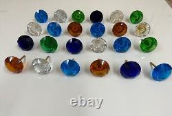 24 x Vintage Dutch Gem Stone Styled Large Drawer, Door, Cupboard Knobs