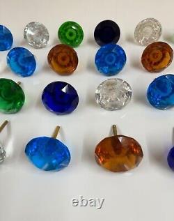 24 x Vintage Dutch Gem Stone Styled Large Drawer, Door, Cupboard Knobs