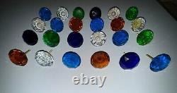 24 x Vintage Dutch Gem Stone Styled Large Drawer, Door, Cupboard Knobs