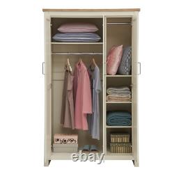 3-Piece Modern Bedroom Set Large Wardrobe Chest of Drawers Bedside Table