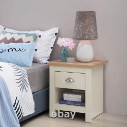 3-Piece Modern Bedroom Set Large Wardrobe Chest of Drawers Bedside Table