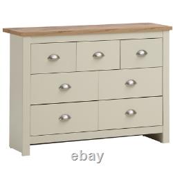 3-Piece Modern Bedroom Set Large Wardrobe Chest of Drawers Bedside Table