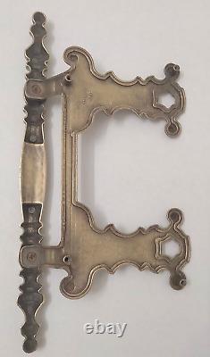 4 VTG BPC Belwith Large Hammered Brass Hardware 2 Door Handles & 2 Drawer Pulls