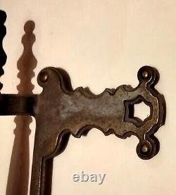 4 VTG BPC Belwith Large Hammered Brass Hardware 2 Door Handles & 2 Drawer Pulls