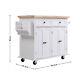 90cm Large Kitchen Trolley Utility Cabinet Cart with Wine Rack & 2 Drawers, 3 Color