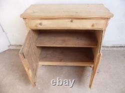 A Georgian Large Antique/Old Pine 2 Door 1 Drawer Dresser Base to Wax/Paint