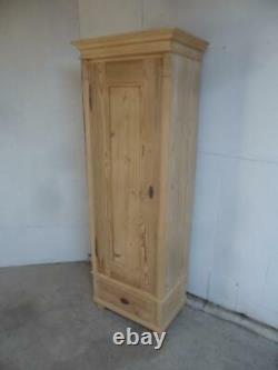A Large Antique/Old Pine 1 Door 1 Drawer Multi Functional Cupboard to Wax/Paint