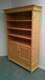 A Large Antique /Old Pine 2 Door 1 Drawer Adjustable Bookshelf to Wax/Paint
