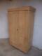 A Large Antique/Old Pine 2 Door 1 Drawer Knockdown Wardrobe to Wax/Paint