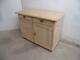 A Large Plain Antique/Old Pine 2 Door 2 Drawer Dresser Base to Wax/Paint