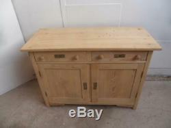 A Super Large Antique/Old Pine 2 Door 6 Drawer Dresser Base to Wax/Paint