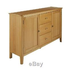 Alba Oak Large Sideboard 3 Drawer 2 Door Sideboard