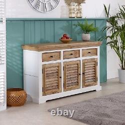 Alfriston Alfie TV Unit Sideboard Bookcase Coffee Tables in Rustic Mango & White