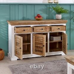 Alfriston Alfie TV Unit Sideboard Bookcase Coffee Tables in Rustic Mango & White