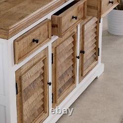 Alfriston Alfie TV Unit Sideboard Bookcase Coffee Tables in Rustic Mango & White