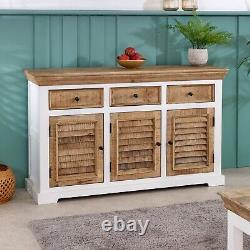 Alfriston Alfie TV Unit Sideboard Bookcase Coffee Tables in Rustic Mango & White