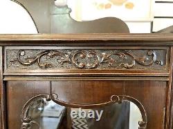 Antique Hard Wood Large Display Cabinet / Side Board