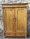 Antique Large Pine Cupboard/Wardrobe Over Two Drawers Pantry/Utility Room